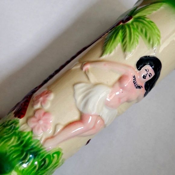 VTG HULA GIRL, toppless Harvey's, Lake Tahoe, Ceramic Glass - Picture 11 of 13